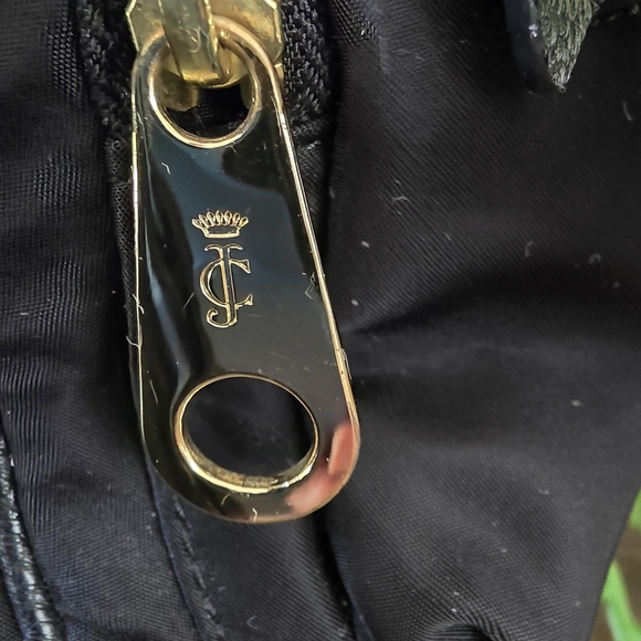 Vintage Juicy Couture Nylon Malibu Black Daydreamer Bag With Leather Trim - Picture 2 of 14